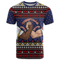 Santa And Jesus Christmas Christmas T Shirt Xmas Holiday Patterns - Wonder Print Shop