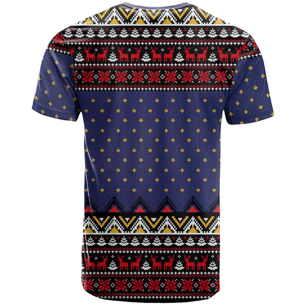 Santa And Jesus Christmas Christmas T Shirt Xmas Holiday Patterns - Wonder Print Shop