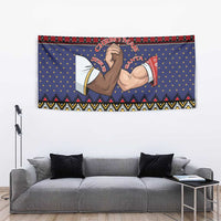Santa And Jesus Christmas Christmas Tapestry Xmas Holiday Patterns - Wonder Print Shop