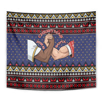 Santa And Jesus Christmas Christmas Tapestry Xmas Holiday Patterns - Wonder Print Shop