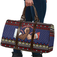 Santa And Jesus Christmas Christmas Travel Bag Xmas Holiday Patterns - Wonder Print Shop