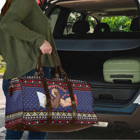Santa And Jesus Christmas Christmas Travel Bag Xmas Holiday Patterns - Wonder Print Shop