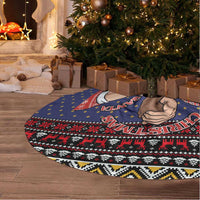 Santa And Jesus Christmas Tree Skirt Xmas Holiday Patterns - Wonder Print Shop