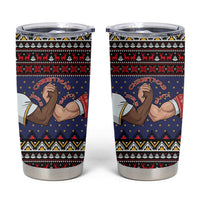 Santa And Jesus Christmas Christmas Tumbler Cup Xmas Holiday Patterns - Wonder Print Shop