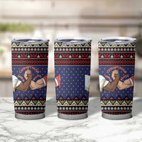 Santa And Jesus Christmas Christmas Tumbler Cup Xmas Holiday Patterns - Wonder Print Shop
