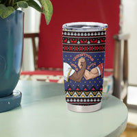 Santa And Jesus Christmas Christmas Tumbler Cup Xmas Holiday Patterns - Wonder Print Shop