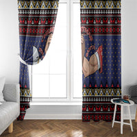 Santa And Jesus Christmas Christmas Window Curtain Xmas Holiday Patterns - Wonder Print Shop