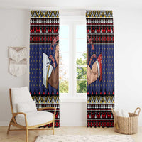 Santa And Jesus Christmas Christmas Window Curtain Xmas Holiday Patterns - Wonder Print Shop