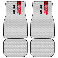 Custom Golf Ball and Clubs Car Mats with American Flag Smoke Effect and Hexagon Pattern - Wonder Print Shop