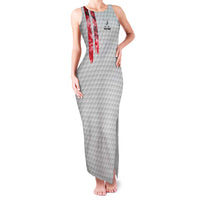 Custom Golf Ball and Clubs Family Matching Tank Maxi Dress and Hawaiian Shirt with American Flag Smoke Effect and Hexagon Pattern - Wonder Print Shop