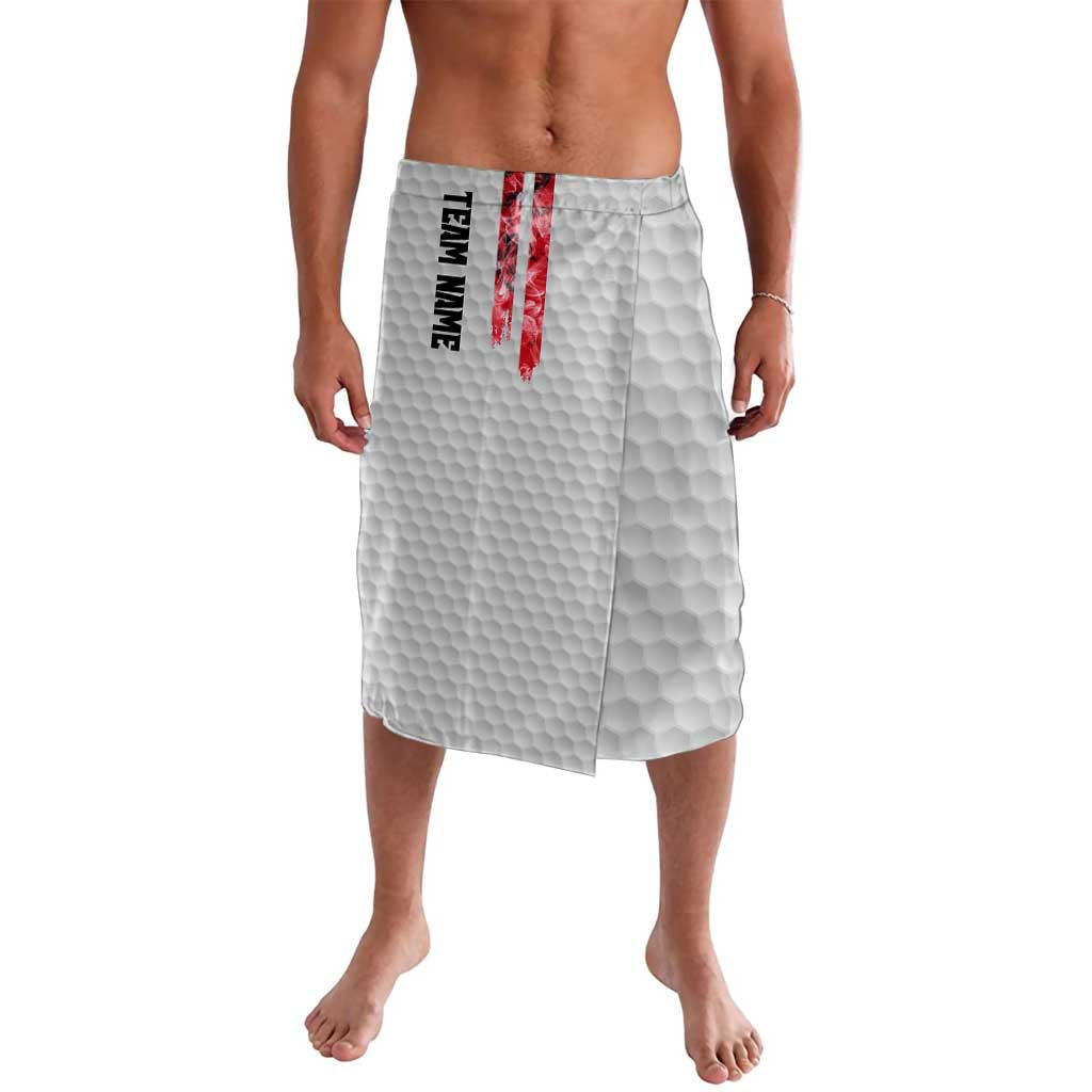 Custom Golf Ball and Clubs Lavalava with American Flag Smoke Effect and Hexagon Pattern - Wonder Print Shop