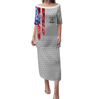 Custom Golf Ball and Clubs Puletasi with American Flag Smoke Effect and Hexagon Pattern - Wonder Print Shop