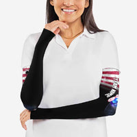 Custom Bowling Rooster Arm Sleeves with Striking Pins and American Flag Feather Pattern - Wonder Print Shop