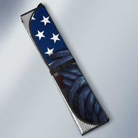 Bowling Rooster Auto Sun Shade with Striking Pins and American Flag Feather Pattern - Wonder Print Shop