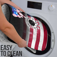Bowling Rooster Bathroom Set with Striking Pins and American Flag Feather Pattern - Wonder Print Shop