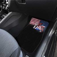 Custom Bowling Rooster Car Mats with Striking Pins and American Flag Feather Pattern - Wonder Print Shop