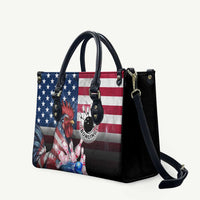 Bowling Rooster Leather Bag with Striking Pins and American Flag Feather Pattern - Wonder Print Shop