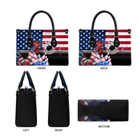 Bowling Rooster Leather Bag with Striking Pins and American Flag Feather Pattern - Wonder Print Shop