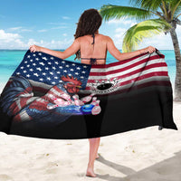 Bowling Rooster Sarong with Striking Pins and American Flag Feather Pattern - Wonder Print Shop