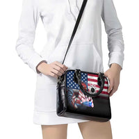 Bowling Rooster Shoulder Handbag with Striking Pins and American Flag Feather Pattern - Wonder Print Shop