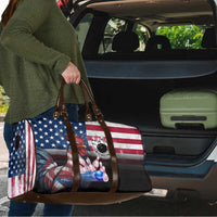 Bowling Rooster Travel Bag with Striking Pins and American Flag Feather Pattern - Wonder Print Shop