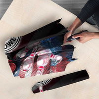 Bowling Rooster Umbrella with Striking Pins and American Flag Feather Pattern - Wonder Print Shop