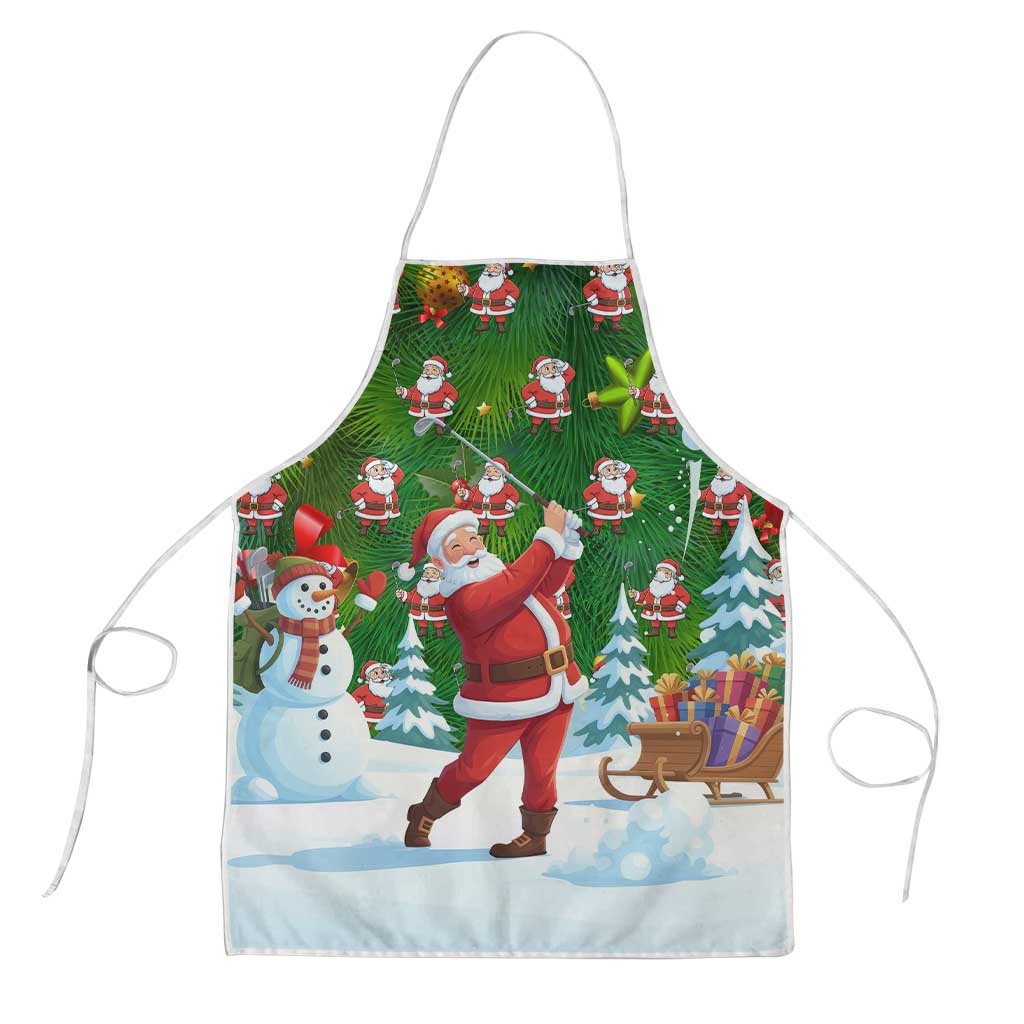 Funny Christmas Golf Shirt Mens Golf Apron Santa Golfer Christmas - Wonder Print Shop
