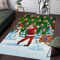 Funny Christmas Golf Shirt Mens Golf Area Rug Santa Golfer Christmas - Wonder Print Shop