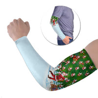 Funny Christmas Golf Shirt Mens Golf Arm Sleeves Santa Golfer Christmas - Wonder Print Shop