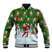 Custom Funny Christmas Golf Shirt Mens Golf Baseball Jacket Santa Golfer Christmas - Wonder Print Shop