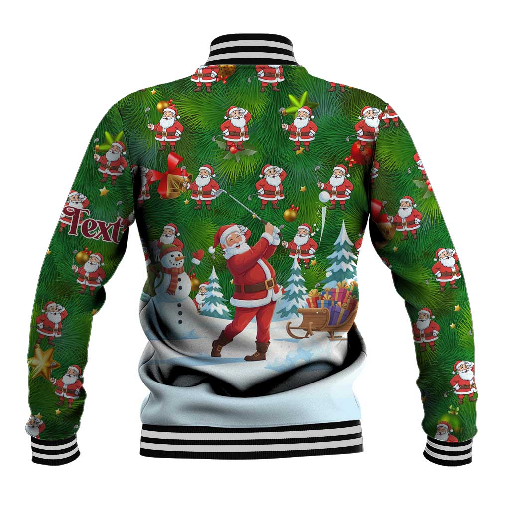 Custom Funny Christmas Golf Shirt Mens Golf Baseball Jacket Santa Golfer Christmas - Wonder Print Shop