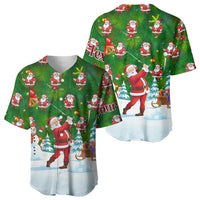Custom Funny Christmas Golf Shirt Mens Golf Baseball Jersey Santa Golfer Christmas - Wonder Print Shop