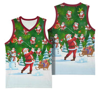 Funny Christmas Golf Shirt Mens Golf Basketball Jersey Santa Golfer Christmas - Wonder Print Shop