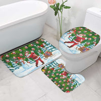 Funny Christmas Golf Shirt Mens Golf Bathroom Set Santa Golfer Christmas - Wonder Print Shop