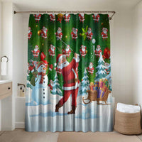 Funny Christmas Golf Shirt Mens Golf Bathroom Set Santa Golfer Christmas - Wonder Print Shop
