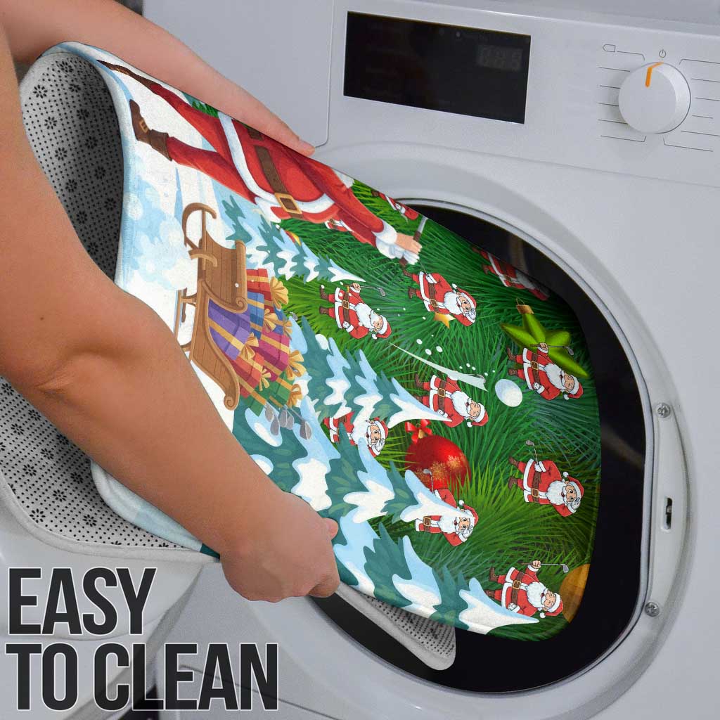 Funny Christmas Golf Shirt Mens Golf Bathroom Set Santa Golfer Christmas - Wonder Print Shop