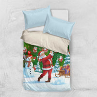 Funny Christmas Golf Shirt Mens Golf Bedding Set Santa Golfer Christmas - Wonder Print Shop