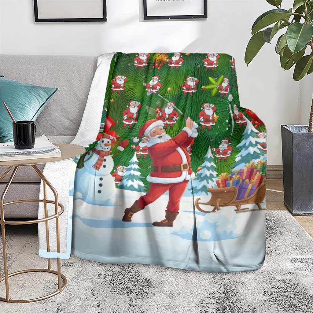 Funny Christmas Golf Shirt Mens Golf Blanket Santa Golfer Christmas - Wonder Print Shop