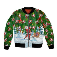Custom Funny Christmas Golf Shirt Mens Golf Bomber Jacket Santa Golfer Christmas - Wonder Print Shop
