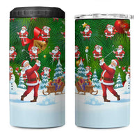 Funny Christmas Golf Shirt Mens Golf 4 in 1 Can Cooler Tumbler Santa Golfer Christmas - Wonder Print Shop