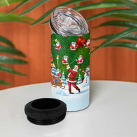 Funny Christmas Golf Shirt Mens Golf 4 in 1 Can Cooler Tumbler Santa Golfer Christmas - Wonder Print Shop