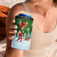 Funny Christmas Golf Shirt Mens Golf 4 in 1 Can Cooler Tumbler Santa Golfer Christmas - Wonder Print Shop