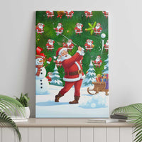 Funny Christmas Golf Shirt Mens Golf Canvas Wall Art Santa Golfer Christmas - Wonder Print Shop
