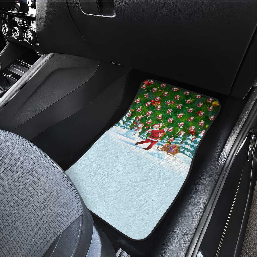 Funny Christmas Golf Shirt Mens Golf Car Mats Santa Golfer Christmas - Wonder Print Shop