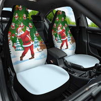 Funny Christmas Golf Shirt Mens Golf Car Seat Cover Santa Golfer Christmas - Wonder Print Shop