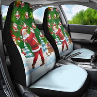Funny Christmas Golf Shirt Mens Golf Car Seat Cover Santa Golfer Christmas - Wonder Print Shop