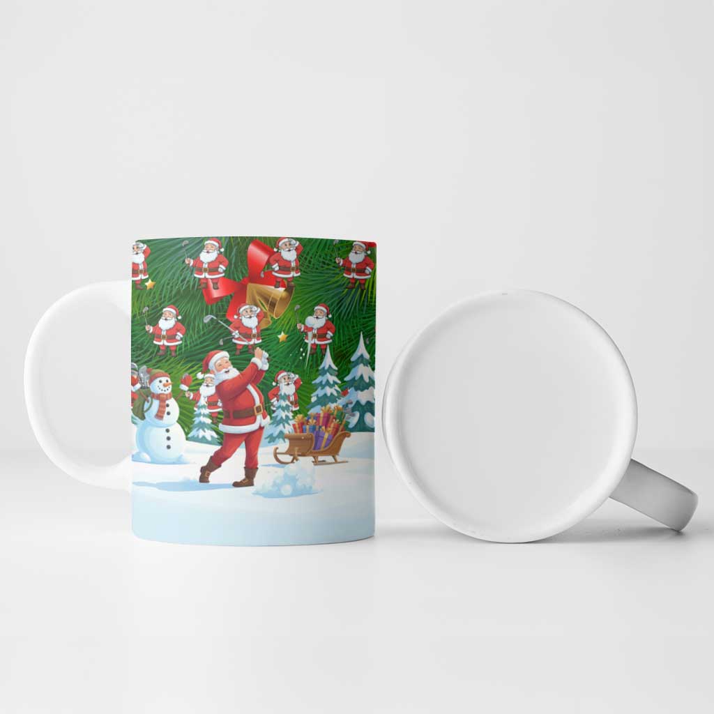 Funny Christmas Golf Shirt Mens Golf Ceramic Mug Santa Golfer Christmas - Wonder Print Shop