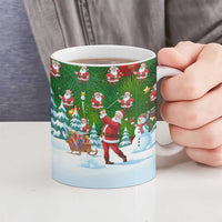 Funny Christmas Golf Shirt Mens Golf Ceramic Mug Santa Golfer Christmas - Wonder Print Shop