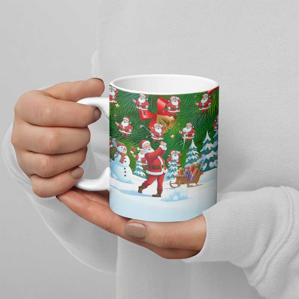 Funny Christmas Golf Shirt Mens Golf Ceramic Mug Santa Golfer Christmas - Wonder Print Shop