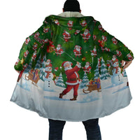 Custom Funny Christmas Golf Shirt Mens Golf Cloak Santa Golfer Christmas - Wonder Print Shop